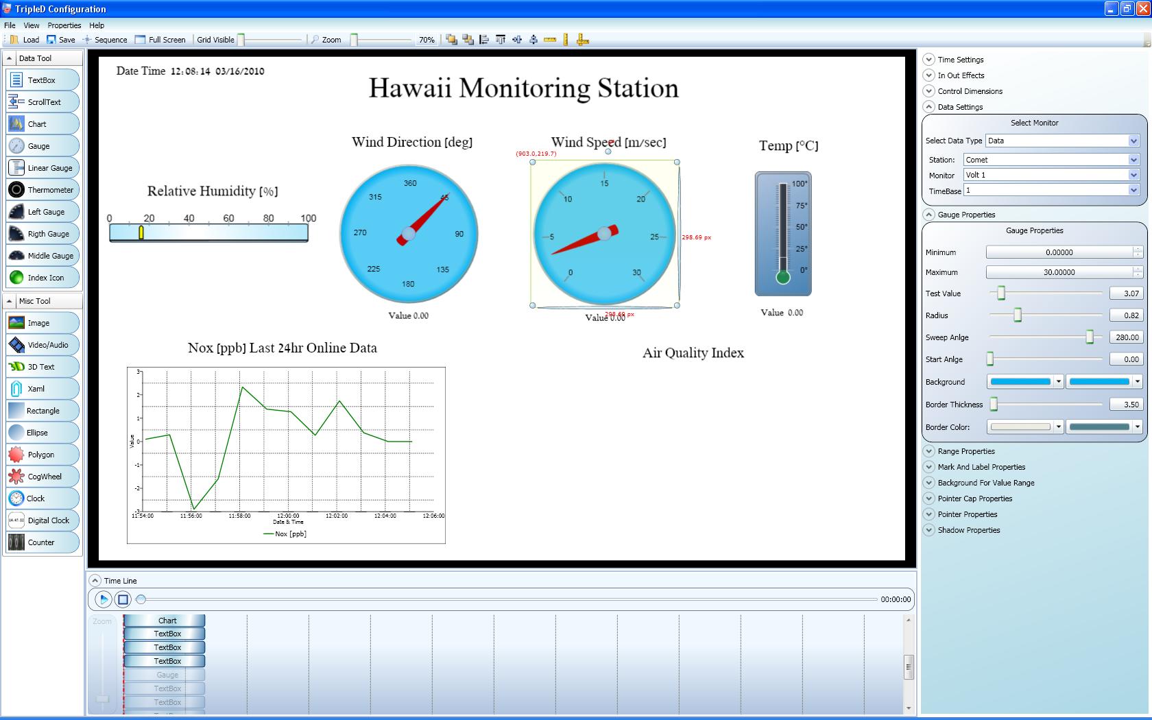 Envitech Triple-D Example for a clip's capture while it is configured by the "Public Display Configuration" application